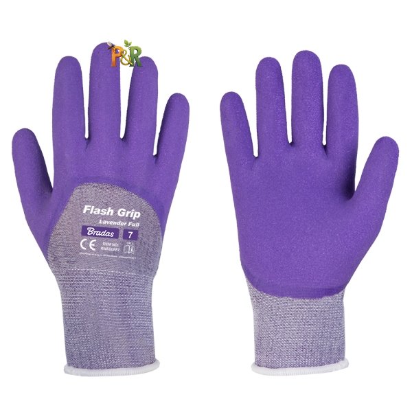 Rukavice LATEX FLASH GRIP LAVENDER FULL - Velikost: 6