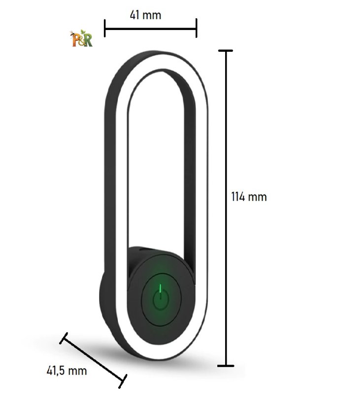 MITO 2 Mini Night Light  – Ultrazvukový odpuzovač myší a škůdců - Barva: Černá