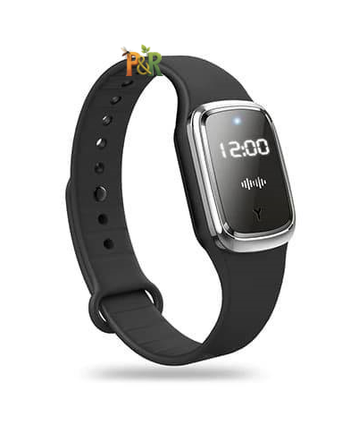 Pest Reject - LED náramek proti komárům se zobrazením času M2 - Barva: Růžová