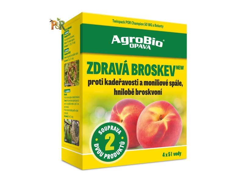 Zdravá broskev NEW (Champion 50 WG + Belanty) – Kompletní postřikový set