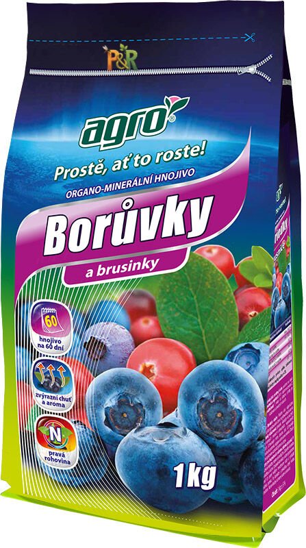 Profesionální organo-minerální hnojivo na borůvky a brusinky AGRO (1 kg)