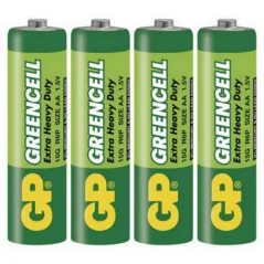 Tužkové baterie GP R6 Greencell AA 1,5V (fólie 4 ks)