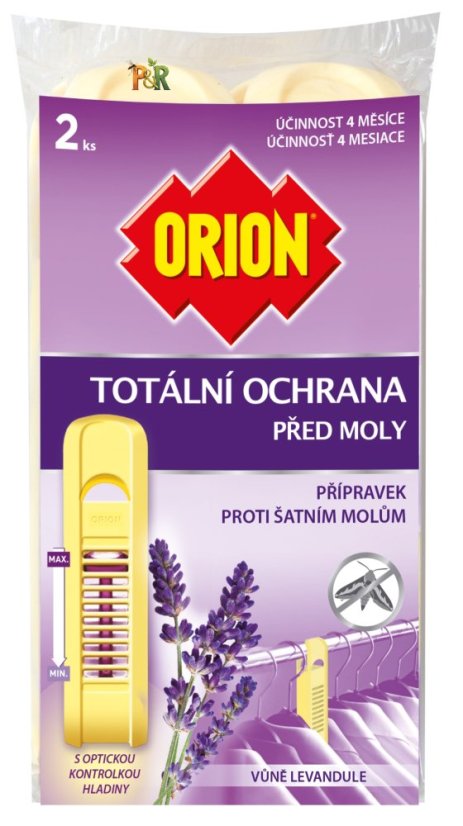 Orion totální ochrana před moly, levandule, 2 kusy v balení