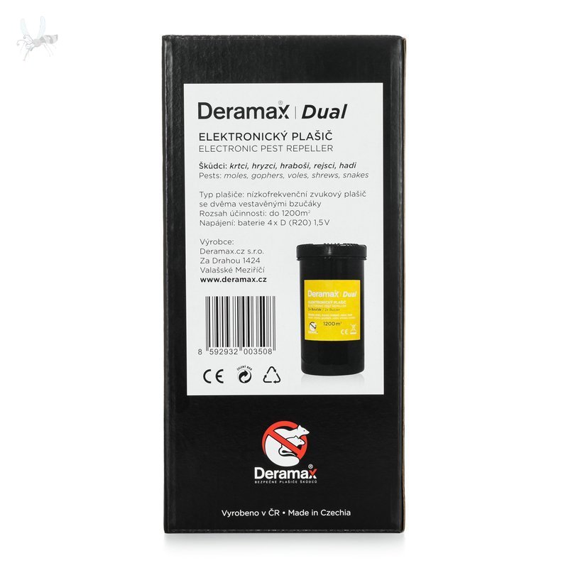 Deramax-Dual Elektronický plašič (odpuzovač) krtků a hryzců
