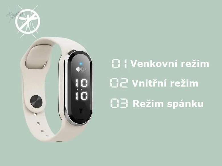 Pest Reject - Ultrazvukový náramek proti komárům M21