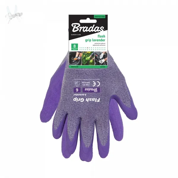 Rukavice LATEX FLASH GRIP LAVENDER - Velikost: 7