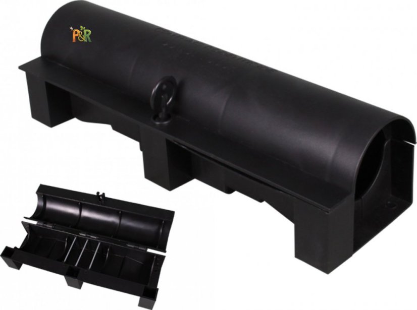 DERPOL POTKAN Stanice deratizační velká + klíč, 34 x 9 x 10 cm