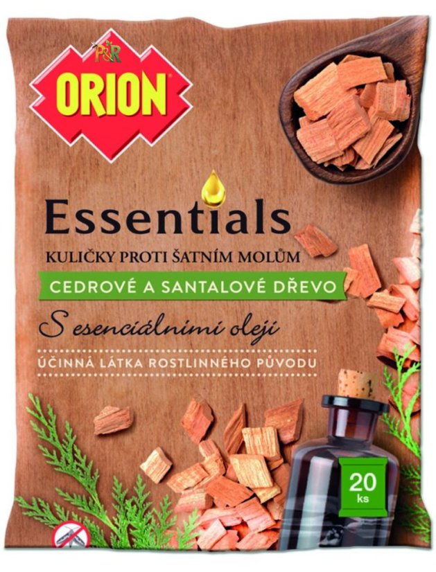 Insekticidní kuličky proti šatním molům Orion (cedr a santal, 20 ks) Insekticidní kuličky proti šatním molům Orion (cedr a santal, 20 ks)