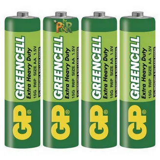 Tužkové baterie GP R6 Greencell AA 1,5V (fólie 4 ks)