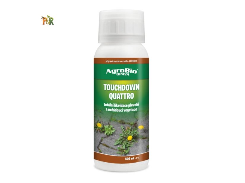 Totální herbicid Touchdown Quattro | Extrémně silný ničitel plevelů - Velikost: 50ml