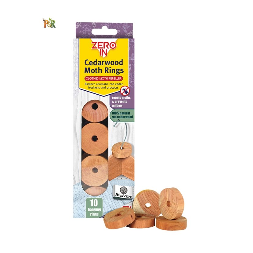 Zero In Kroužky z cedrového dřeva proti šatním molům 10 ks