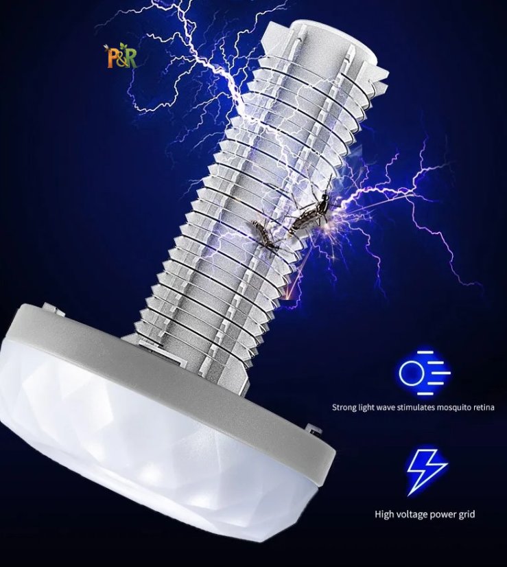 2v1 LED USB solární lapač hmyzu W890-1 outdoorová lampa