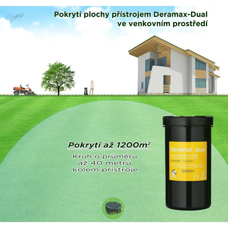 Deramax-Dual Elektronický plašič (odpuzovač) krtků a hryzců