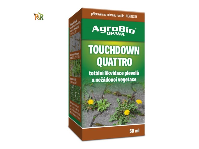 Totální herbicid Touchdown Quattro | Extrémně silný ničitel plevelů - Velikost: 50ml
