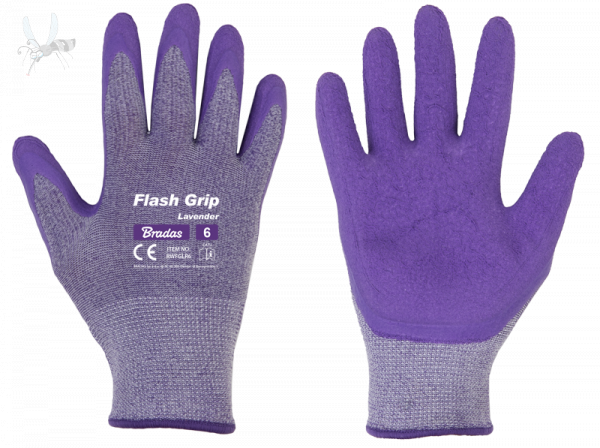 Rukavice LATEX FLASH GRIP LAVENDER - Velikost: 7