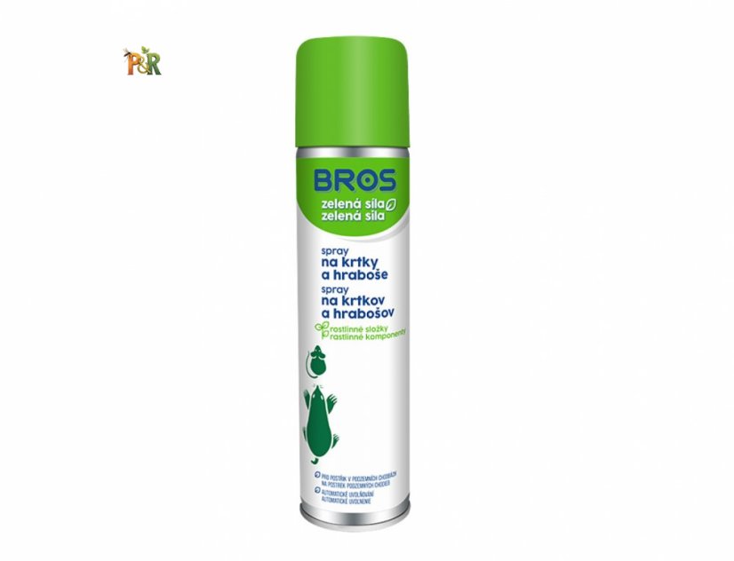 Sprej BROS ZELENÁ SÍLA na krtky a hraboše 400ml