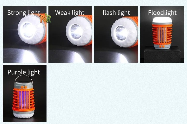 2v1 LED USB solární lapač hmyzu W890-1 outdoorová lampa