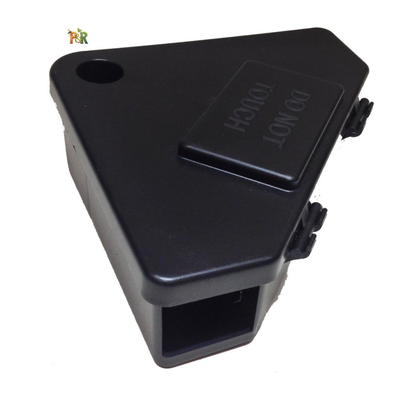 Rohová uzamykatelná deratizační stanička – černá