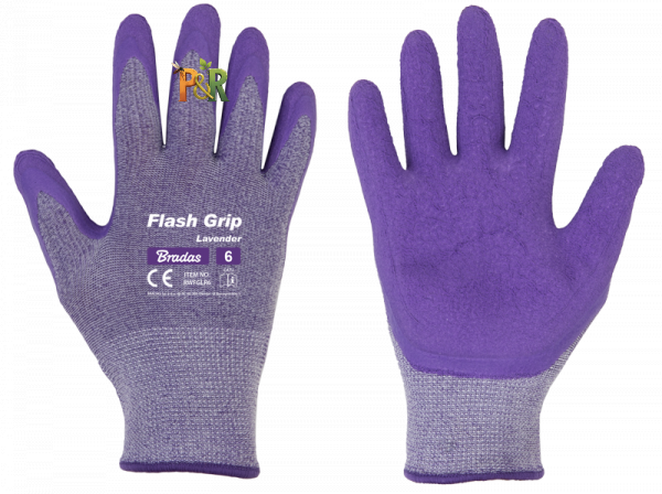 Rukavice LATEX FLASH GRIP LAVENDER - Velikost: 7