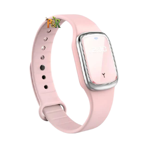 Pest Reject - LED náramek proti komárům se zobrazením času M2 - Barva: Růžová