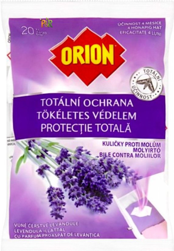 Orion totální ochrana kuličky proti molům levandule 20 ks