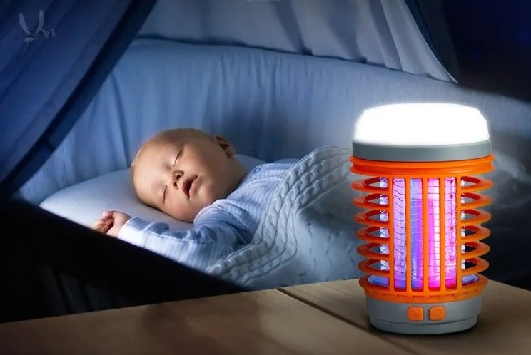 2v1 LED USB Solární lapač hmyzu a outdoorová lampa W890-1