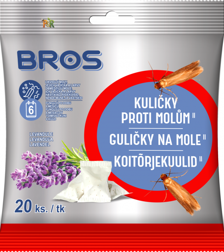 BROS Kuličky proti šatním molům 20 ks