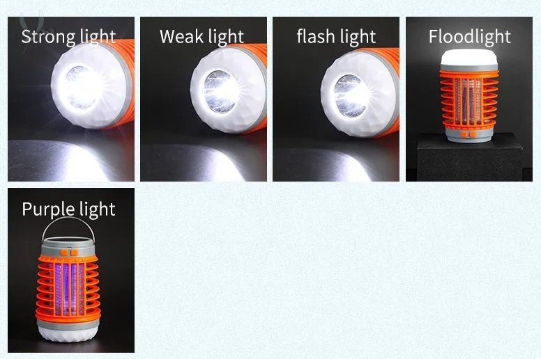 2v1 LED USB Solární lapač hmyzu a outdoorová lampa W890-1