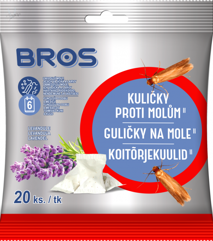 BROS Kuličky proti šatním molům 20 ks