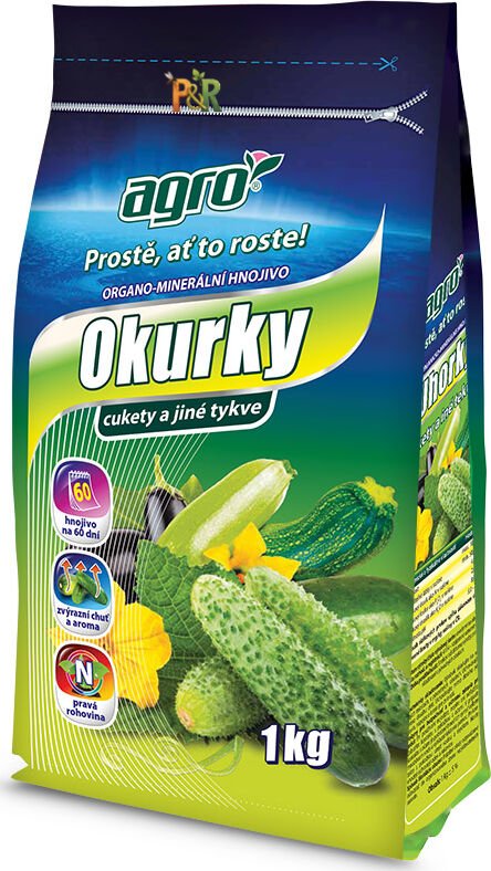 Profesionální organo-minerální hnojivo na okurky a cukety AGRO (1 kg)