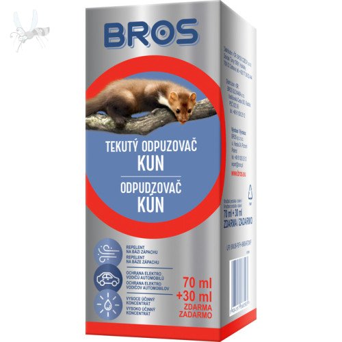 BROS Tekutý odpuzovač kun 70ml + 30 ml ZDARMA