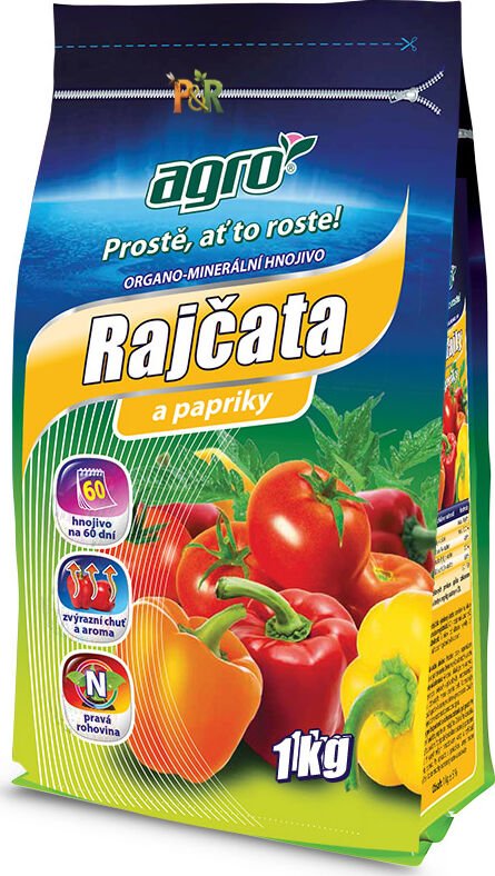 Profesionální organo-minerální hnojivo na rajčata a papriky AGRO (1 kg)