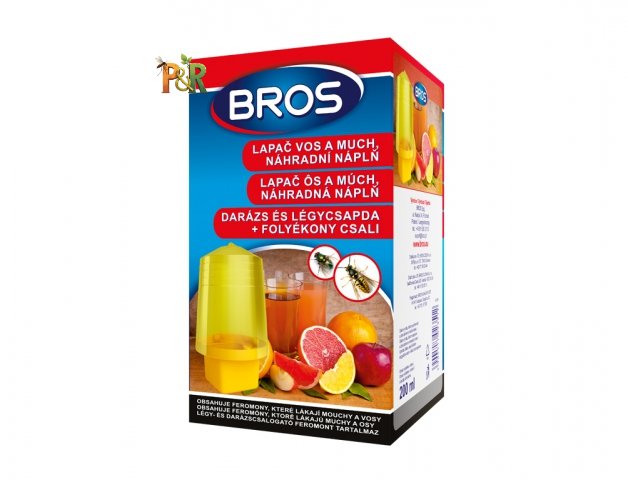 Lapač BROS na vosy, sršně a mouchy + náhradní náplň 200ml