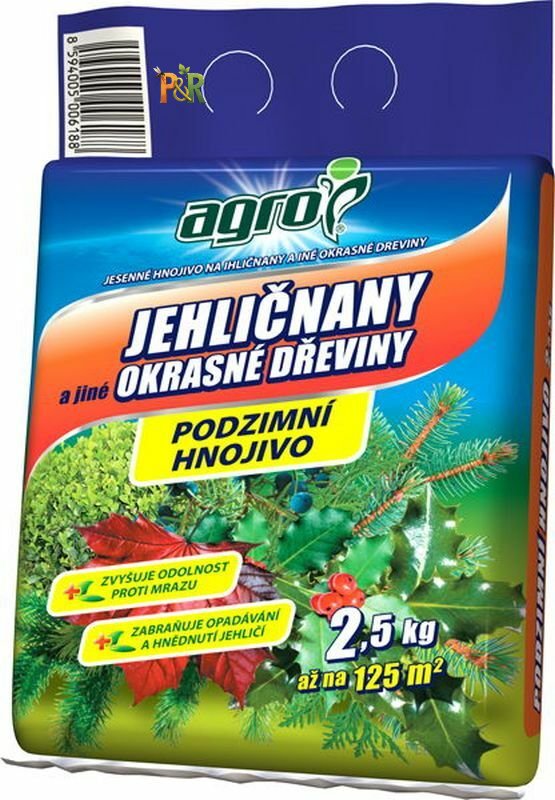 AGRO Podzimní hnojivo pro jehličnany a okrasné dřeviny (2,5 kg)