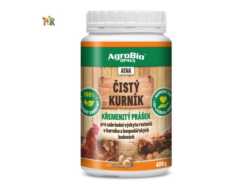 Křemenitý prášek ATAK Čistý kurník (200g) – Přírodní likvidace čmelíků - Váha: 400g