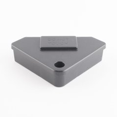 Rohová uzamykatelná deratizační stanička – černá