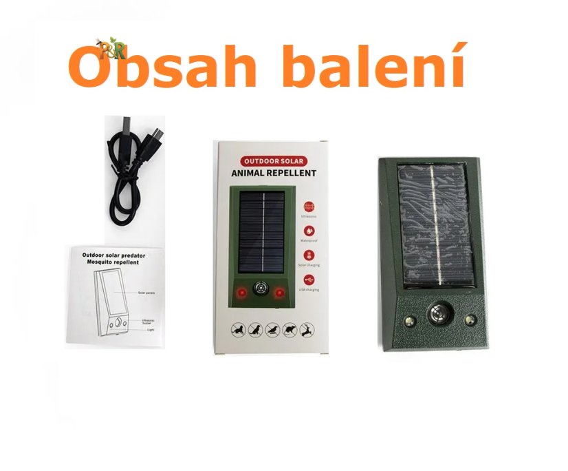 Pest Reject Solární odpuzovač škůdců s ultrazvukem a LED světlem