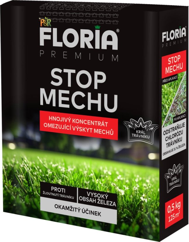 Profesionální likvidátor mechu v trávníku FLORIA STOP (0,5 kg)
