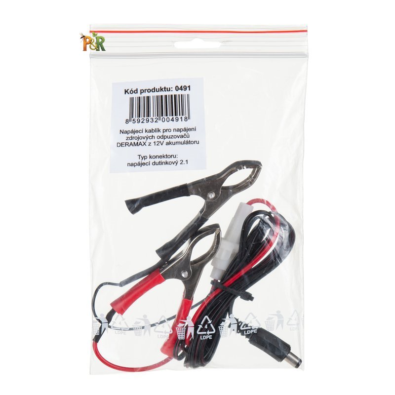 Kablík pro připojení zdrojových odpuzovačů Deramax k 12V akumulátoru