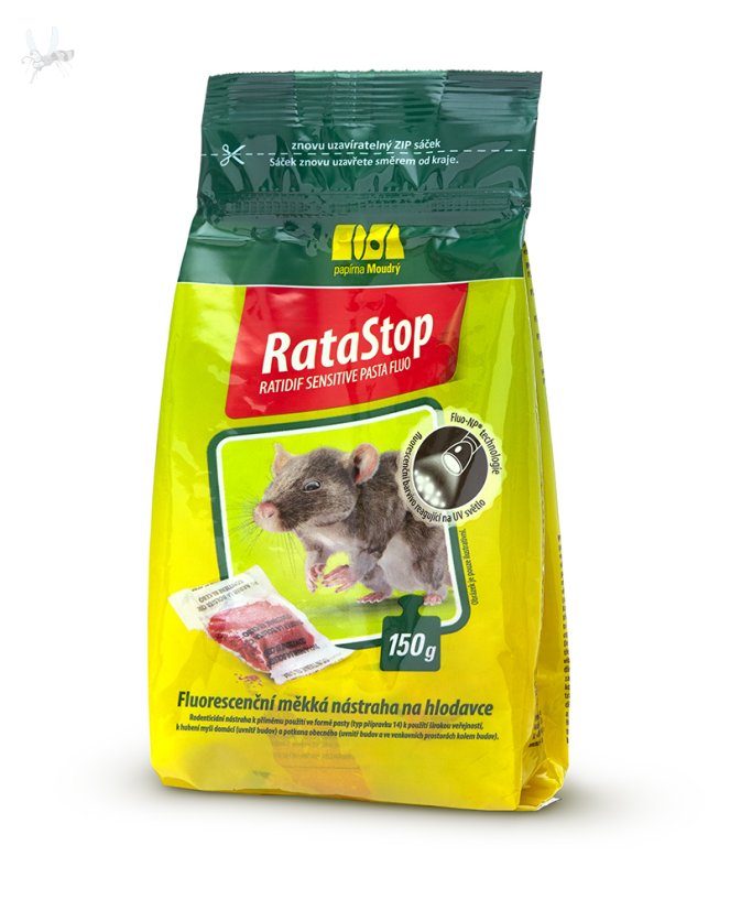 Ratastop fluorescenční měkká nástraha na hlodavce 10x15g