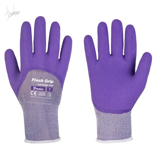 Rukavice LATEX FLASH GRIP LAVENDER FULL - Velikost: 6