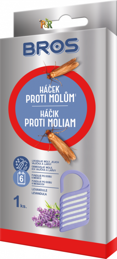 BROS - Lapač šatních molů s vůní levandule - háček 1ks