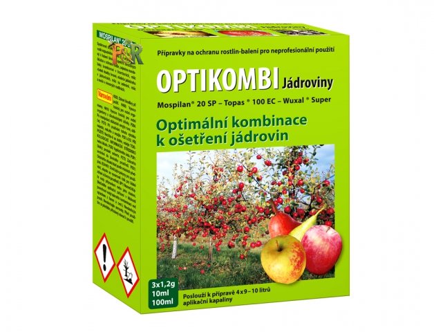 Přípravek OPTIKOMBI na jádroviny 3x1,2g+10+100ml