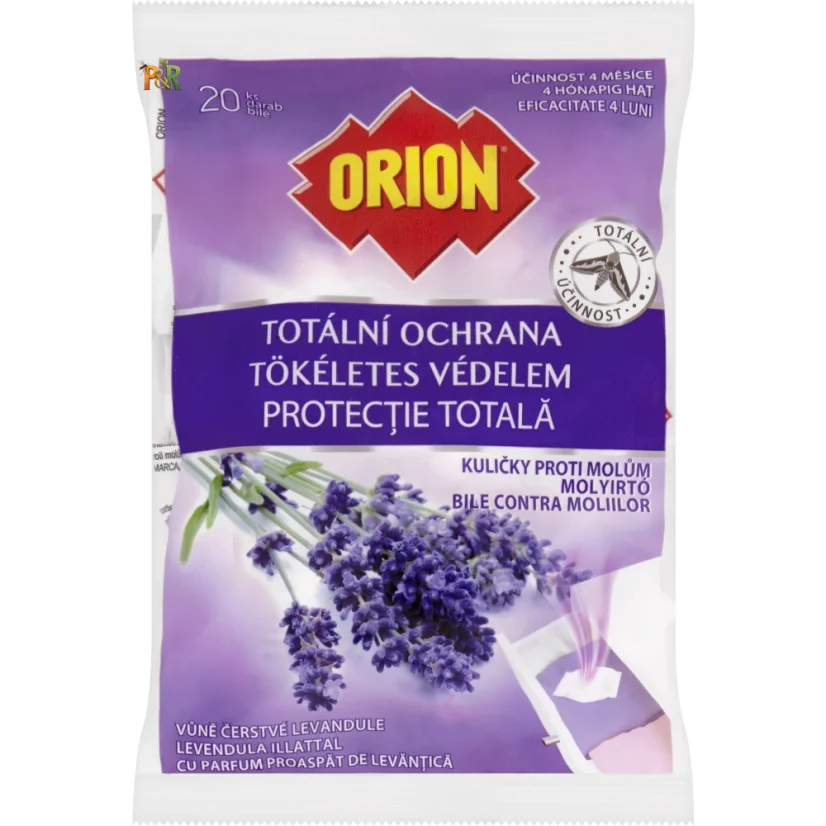 Orion totální ochrana kuličky proti molům levandule 20 ks