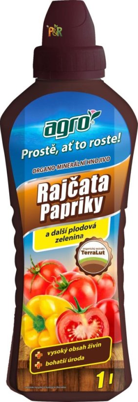 AGRO Organo-minerální kapalné hnojivo na rajčata, papriky a okurky 1 l