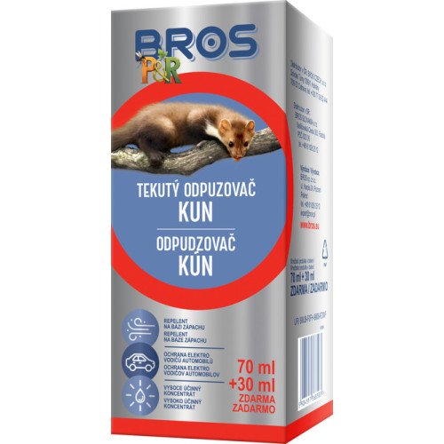 BROS Tekutý odpuzovač kun 70ml + 30 ml ZDARMA